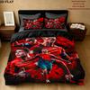 Cr7 Pattern Bedding Quilt Set Quilt Cover Pillowcase Home Birthday Gift(1 * Duvet Cover + 2 * Pillowcase, Without Core)