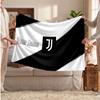 Juventus FC Personalisierte Fleecedecke Mit Fußballlogo, Benutzerdefinierter Name Text Weich Warm Home Überwurfdecke