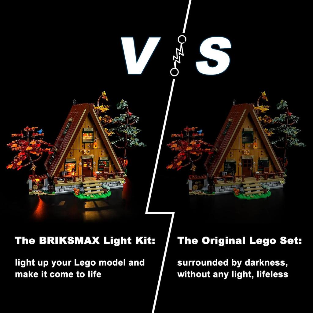 BRIKSMAX Led Lighting Kit for LEGO-21338 A-Frame Cabin - Compatible with Lego Ideas Building Blocks Model- Not Include Lego Set