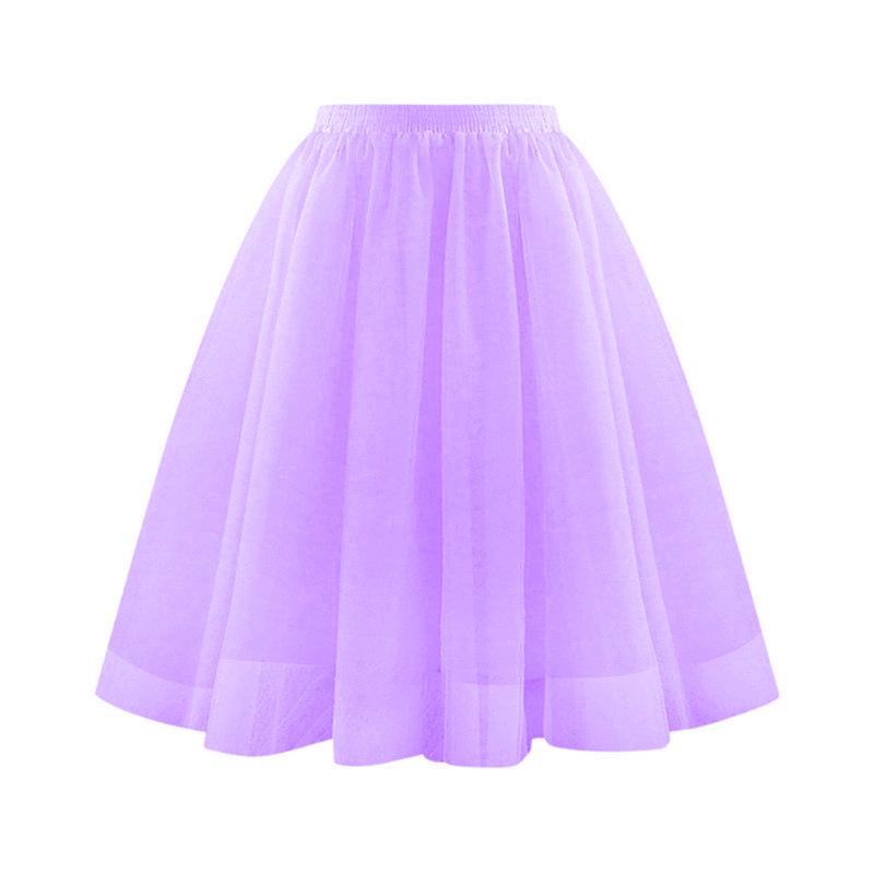 

Жіноча модна спідниця міді в казковому стилі - Доступний великий розмір Small лавандовий