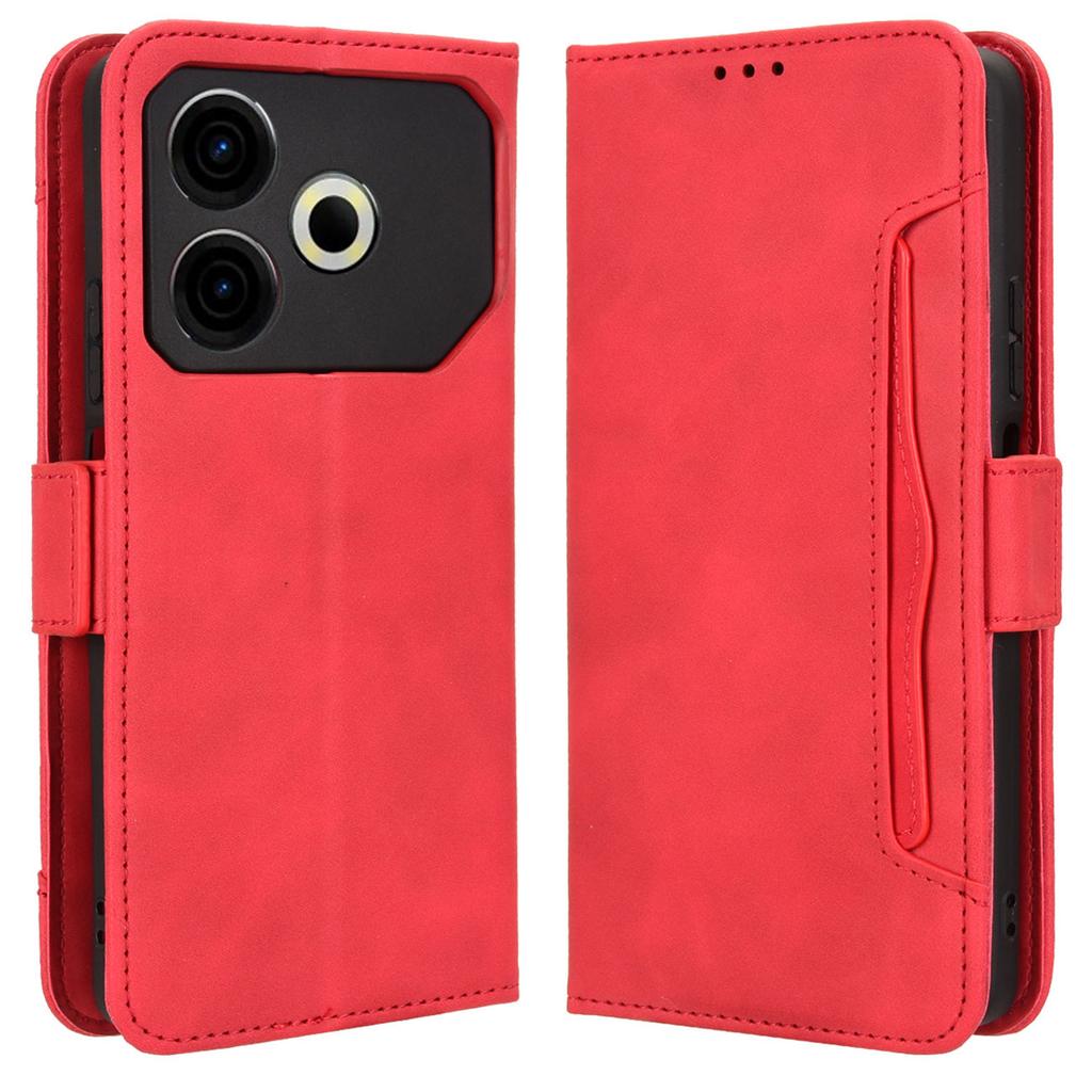 For TECNO Pova 6 Neo Case Multiple Card Slots Leather Stand Phone Cover