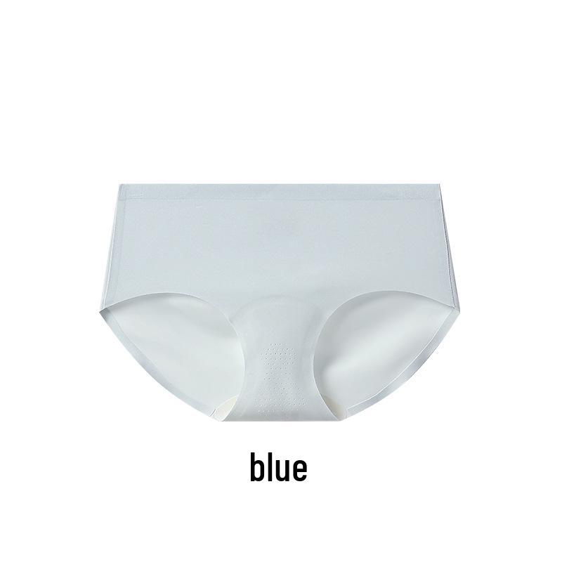 10A Quality Mid-Waist Ice Silk Seamless Panties for Women - Soft, Antibacterial Mulberry Silk Crotch