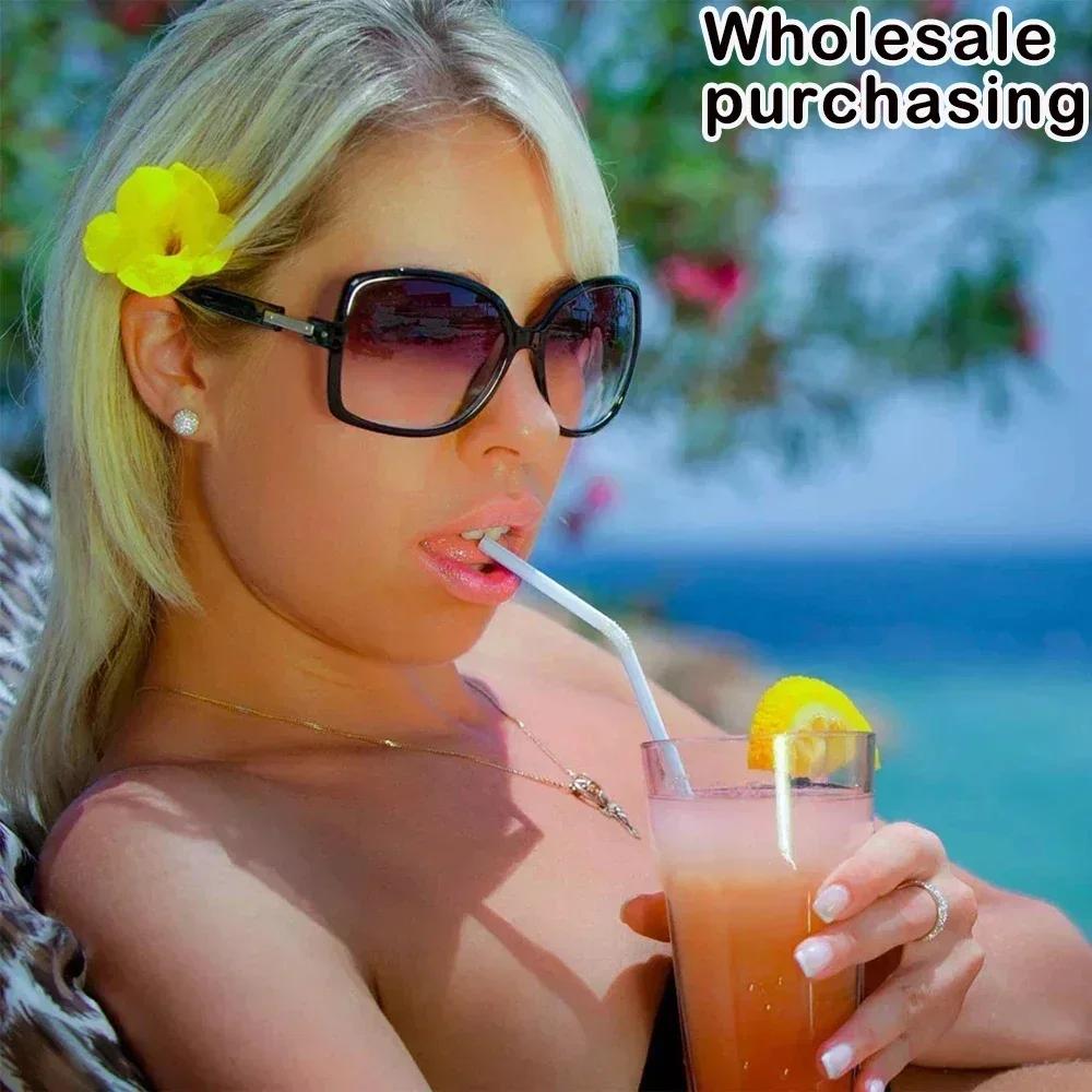 100-10000Pcs Food Grade Plastic Drinking Straws Multicolor Christmas Festive Party Wedding Bar Cocktail Beverage Straws