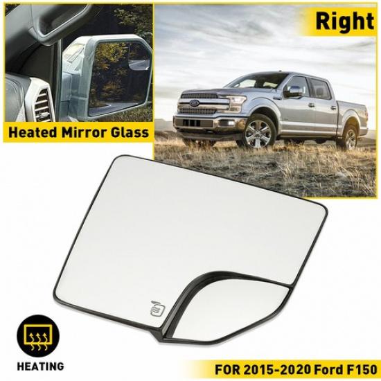 Right Passenger Wing Door Side Mirror Glass For Heated 2015- Ford F150 EXV