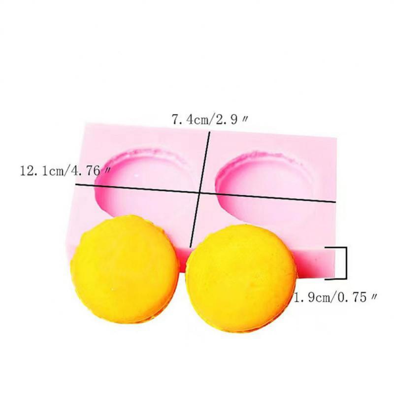 3D Macaron Shape Soap Grade Silicone Chocolate Mold Fondant Candy Soap Polymer Clay Crafting Mould Decorating Baking Tool
