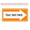 Custom Text Orange Right Arrow Aluminum Sign Personalized Direction Plaque Home Decor