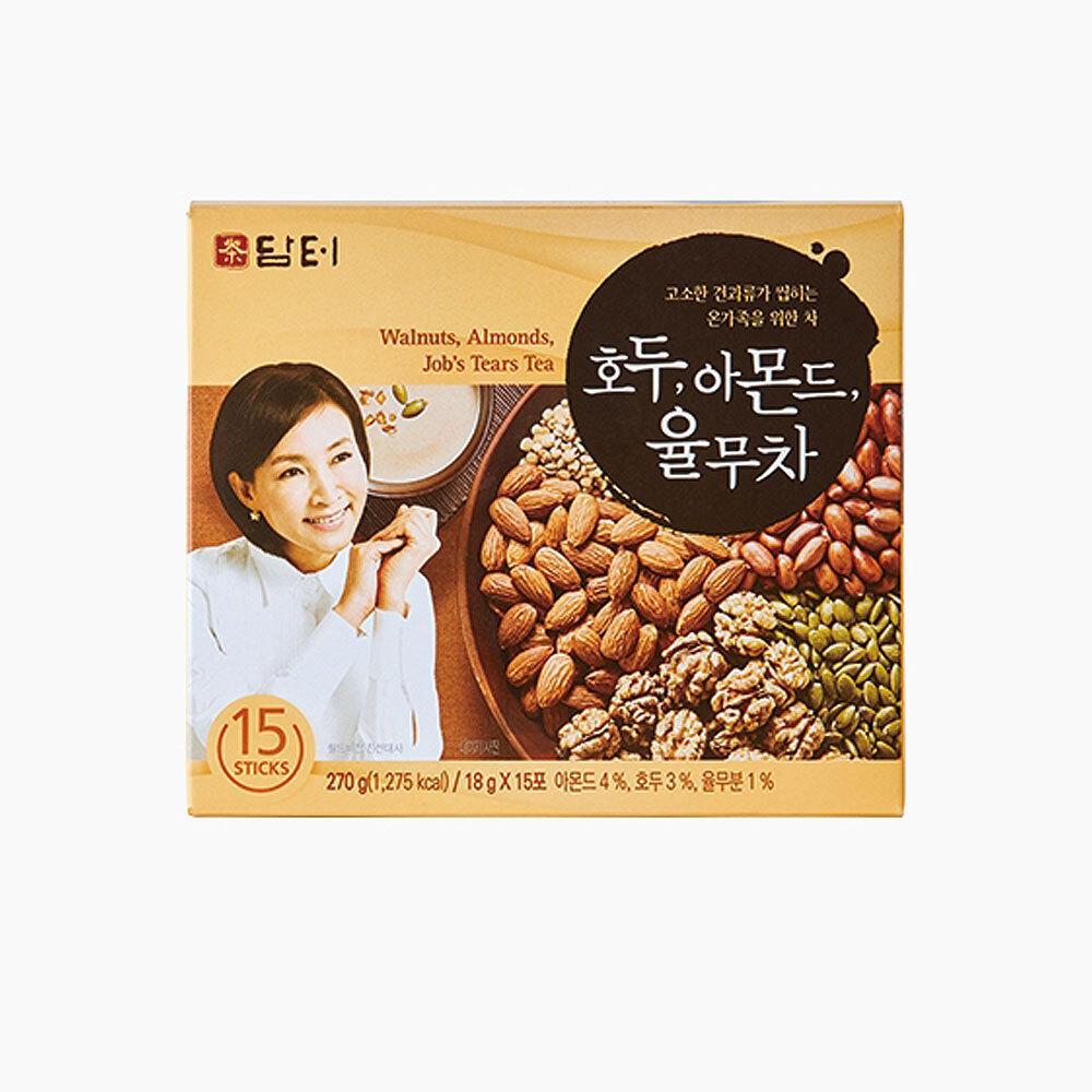 [Damtuh] Walnut Almond Adlay Tea/Jujube Tea/Ginger Tea/Ssangwha Tea / Korean Tea, Kfood, Authentic Korean Food Walnut Almond Adlay Tea 15g x 15sticks