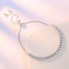 S925 Silver Zircon Bracelet: Adjustable Korean & Japanese Style with Round Beads for Women.