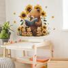 Cartoon Parent-child Bear Sunflower Bedroom Living Room Home Wall Background Beautification Decoration Wall Stickers