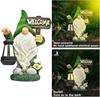 Solar Garden Gnome Resin Ornament for Outdoor Decoration