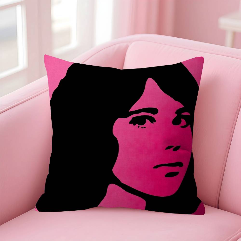 Hot TV Girl Album Pillow Covers Cartoon Sofa Decorative Home Doublesided Printing Short Plush Cute Cushion Cover