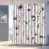 Elegant Floral Shower Curtain, High-End & Anti-Fog, Vibrant Pink/Blue/Purple/Green Flowers, Hooks Included, Bath Decor