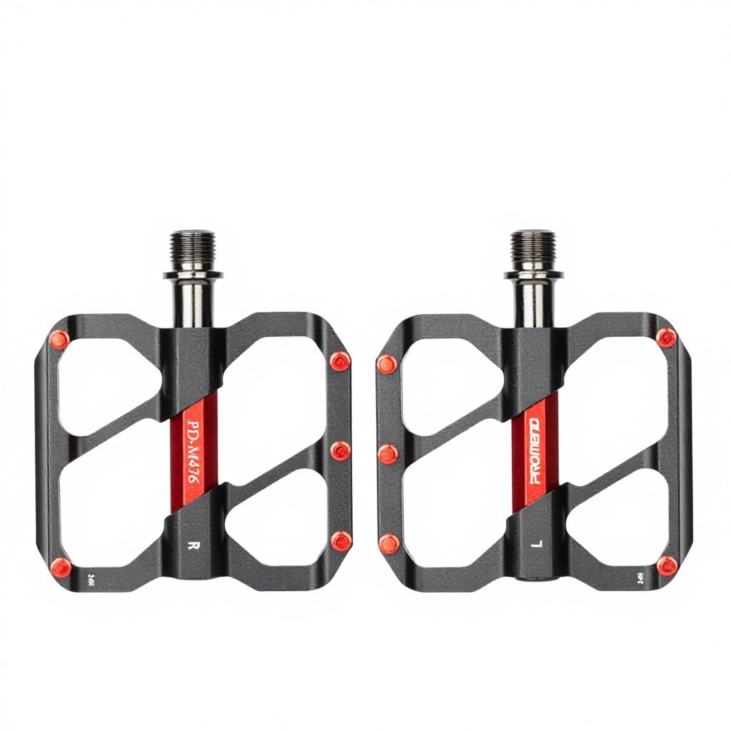 PROMEND Aluminum Alloy 3 Bearing Bike Pedal Hexagonal Double Tube 4 Colors Smooth Lubrication Durable Bicycle Pedals for Cycling 3 sealed bearings
