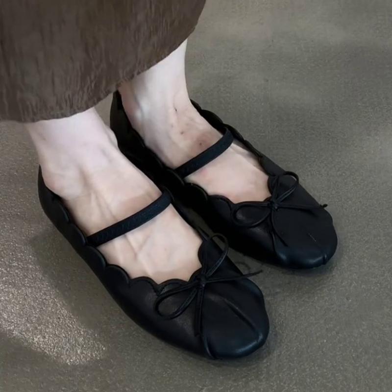 

Bow Women Loafers Shoes Flats Shallow Soft Sport Shoes Autumn Sneakers 2025 New Trend Dress Designer Chaussure Femme 40 чёрный