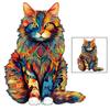 Cat Pattern Wooden Puzzle Animal Shape Wood Puzzles unique Cat Shapes Jigsaw puzzle Alien Animal Jigsaw Puzzle Educational Toys