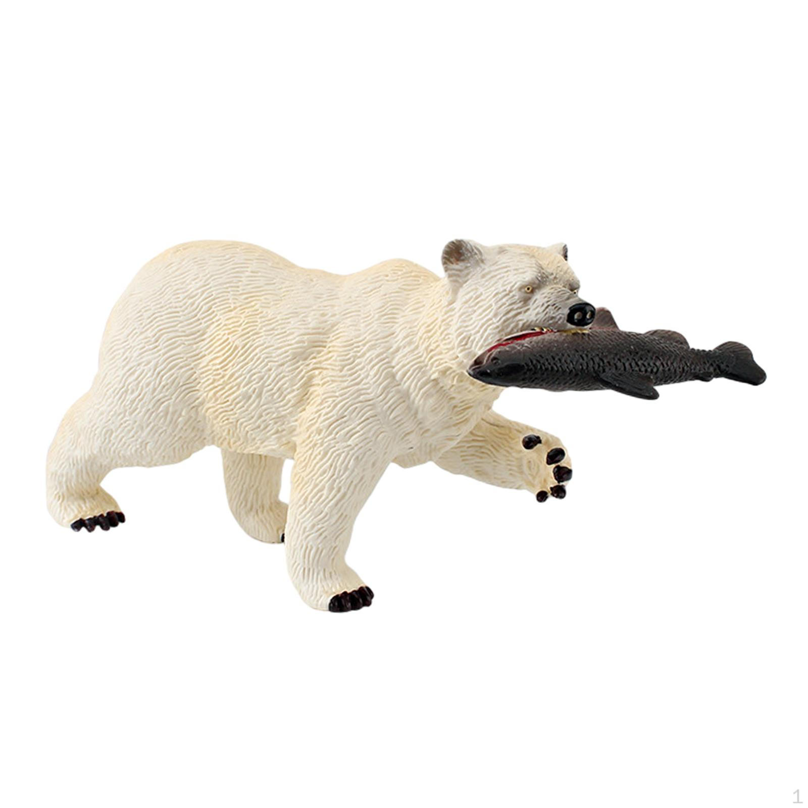 White Bear Arctic Animals Model Miniature Realistic Playset Wildlife Animal Figurine for