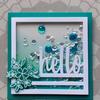 Merhaba Kare Çerçeve Metal Kesme Die DIY Scrapbooking Dekor Kabartma Stencil