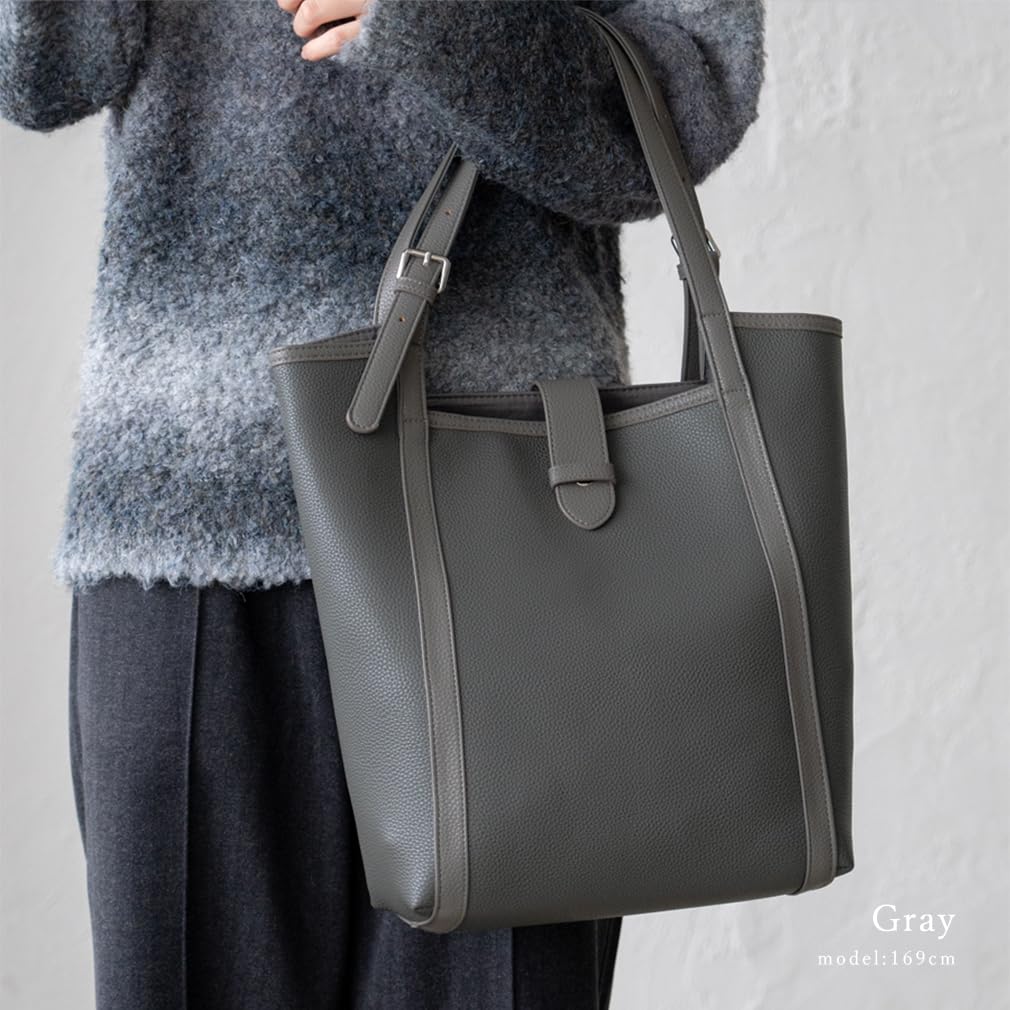 VITAFELICE Women's Vertical Two-Tone Handbag inb-90078p (Gray)