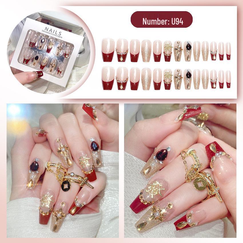 High-End Handmade Nail Art: Pure Desire Style Rhinestone Nail Stickers Collection.