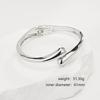 Interlocking Ring Open Bangle - European & American Light Luxury Design for Women