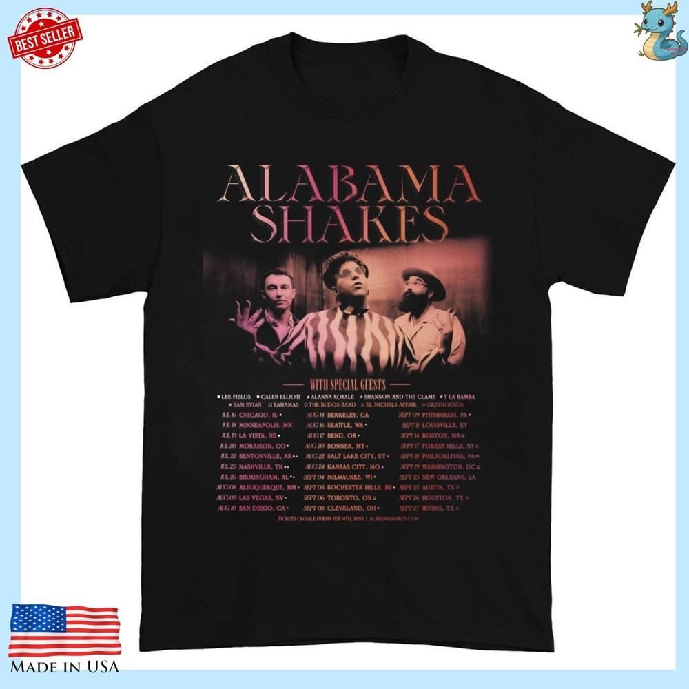 Alabama Shakes Tour 2025 T Shirt Band Concert Tee Rock Music Fan Gift Unisex Unisex T-Shirt XXL