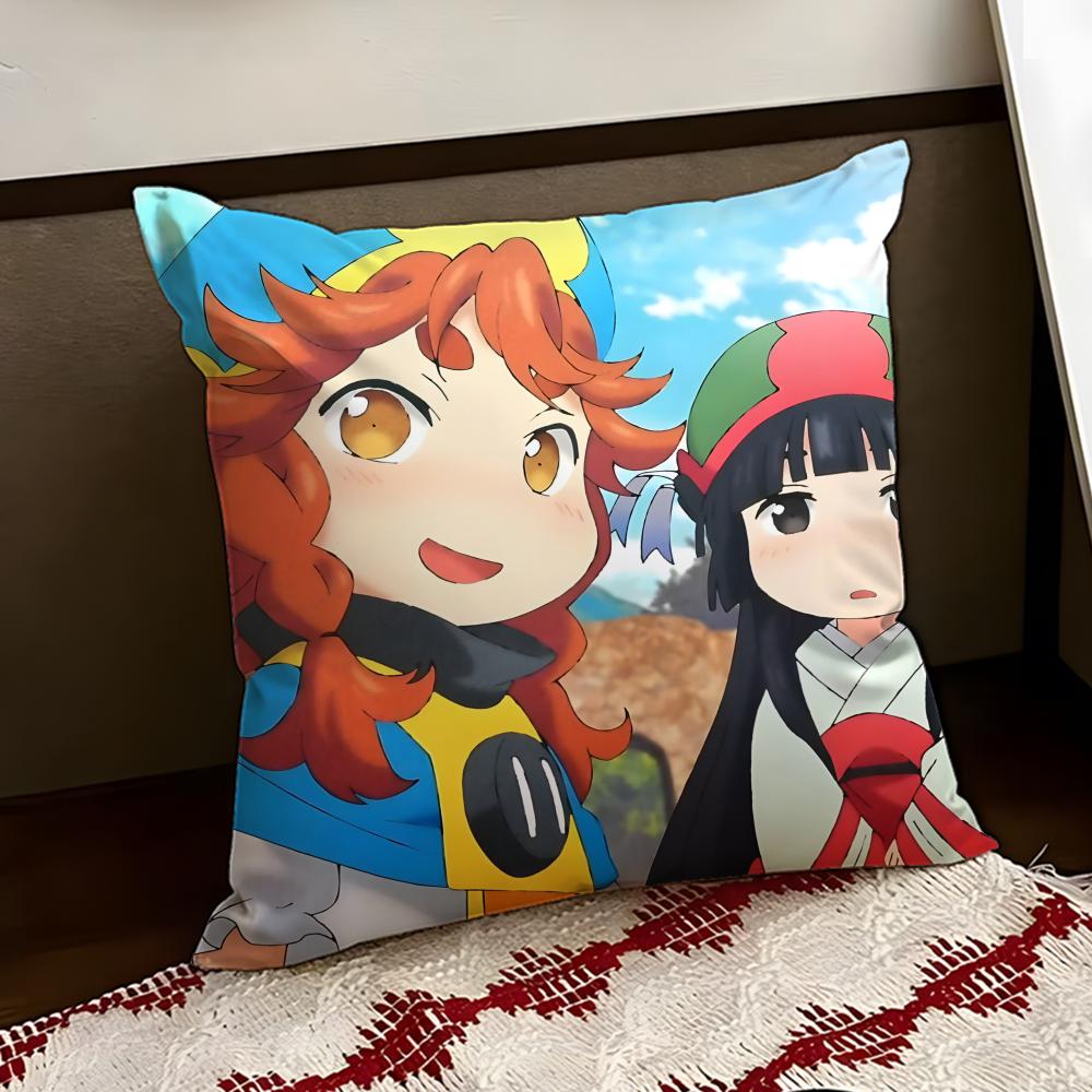 Cute Hakumei to anime MMikochi Cushion Cover Reversible Soft Durable Pillow Cover Home Car MultiScene Use for Daily Comfort
