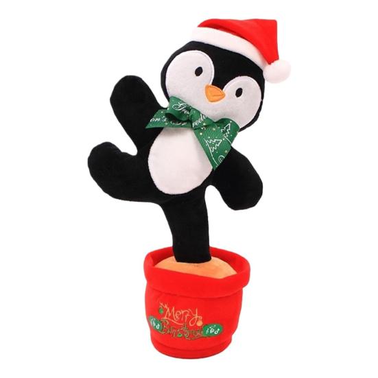 

Yousheng Christmas Dancing Penguin Toy Talking Music Plush Interactive Repeating Stuffed Animal Glowing Musical Electronic Deer Fun Educational Toys Penguin