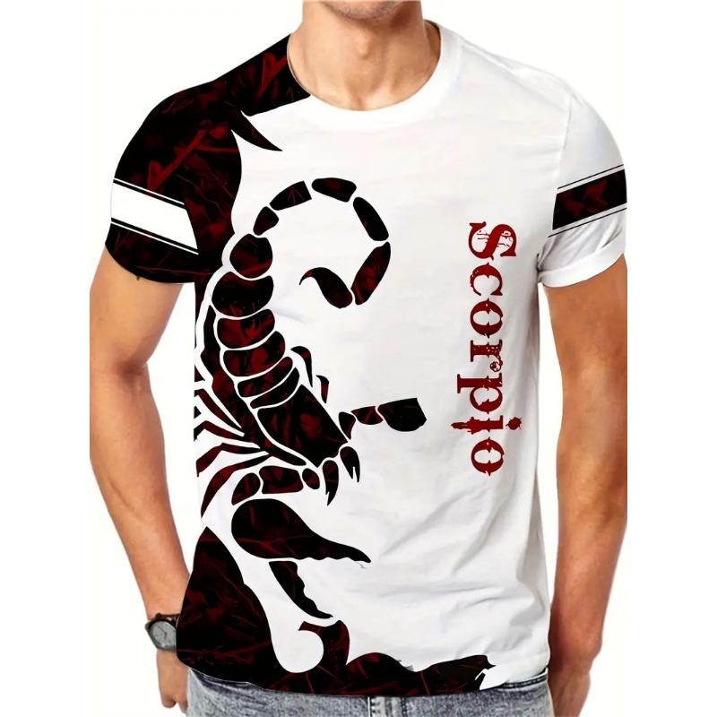 Animal Scorpion Pattern T Shirts For Men/Women 3D Printing Street Trend T-shirts Summer Short Sleeve Tops Oversized Man Clothing