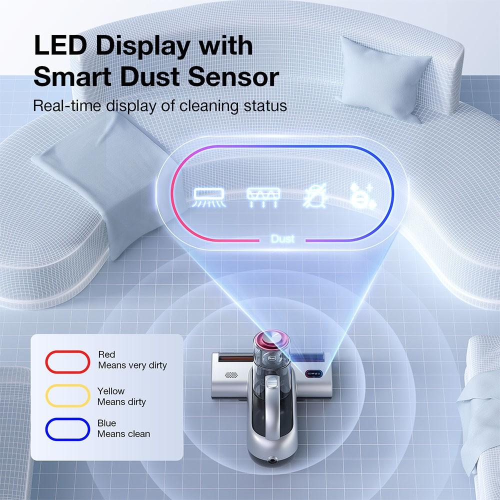 JIMMY BX6 Pro Double Cup Anti-mite Vacuum Cleaner, 245mm Suction Inlet, 0.5L Dust Cup Capacity, Smart Dust Sensor
