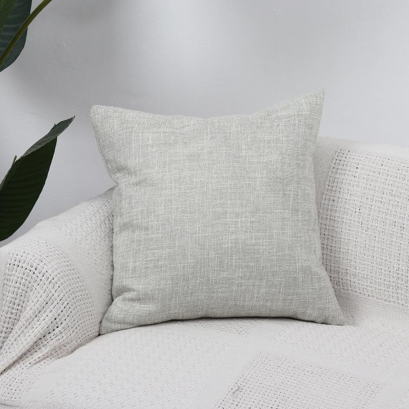 Pevná povlak na polštář z lnu a bavlny Jednoduchý povlak na polštář Severský Boho dekor Accentuální povlak na polštář na pohovku 45x45 cm 2 ks