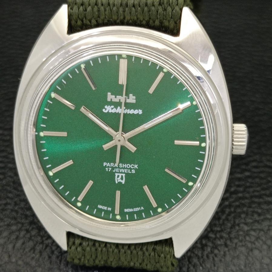 AUTHENTIC HMT WINDING GREEN DIAL WRIST WATCH FOR MENS A426477-2