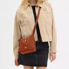 Coach Brown Smooth Leather Medium Hadley Convertible Hobo Shoulder Bag for Daily Use