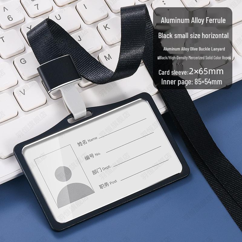 Aluminum Alloy ID Badge Lanyard with Card Holder