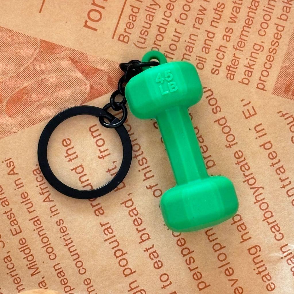Miu Series Mini Barbell & Dumbbell Plate Keychain Bag Charm