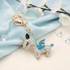 PYNASA Rhinestone Unicorn Keychain for Women, Cute Unicorn Animal Key Holder Accessory, Gift for Car, Backpack, Bag, Tag, Charm, Blue