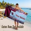 Aston Villa Design Beach Towel Custom Text Large Towel for Beach Vacation