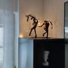 Horse Sculpture Hollow Design Metal Horse Statue Three-dimensional Horse Art Ornament for Rustic Home Decoration