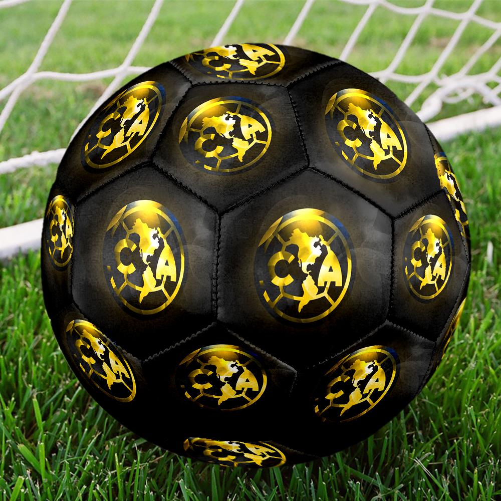 Club America Logo Soccer Ball, Colorful, Suitable for All Ages, Machine-stitched, PVC Material, Competition Grade, Durable and High Bounce