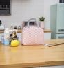 Torebka Termiczna Lunch Box Piknik Izolowana Na Jedzenie Granatowa Jodełka