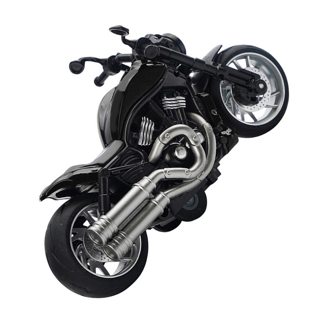 1: 12 Scale Pull Back Motorcycle Toy with Music Light Alloy Motorcycle Model for Boys Girls