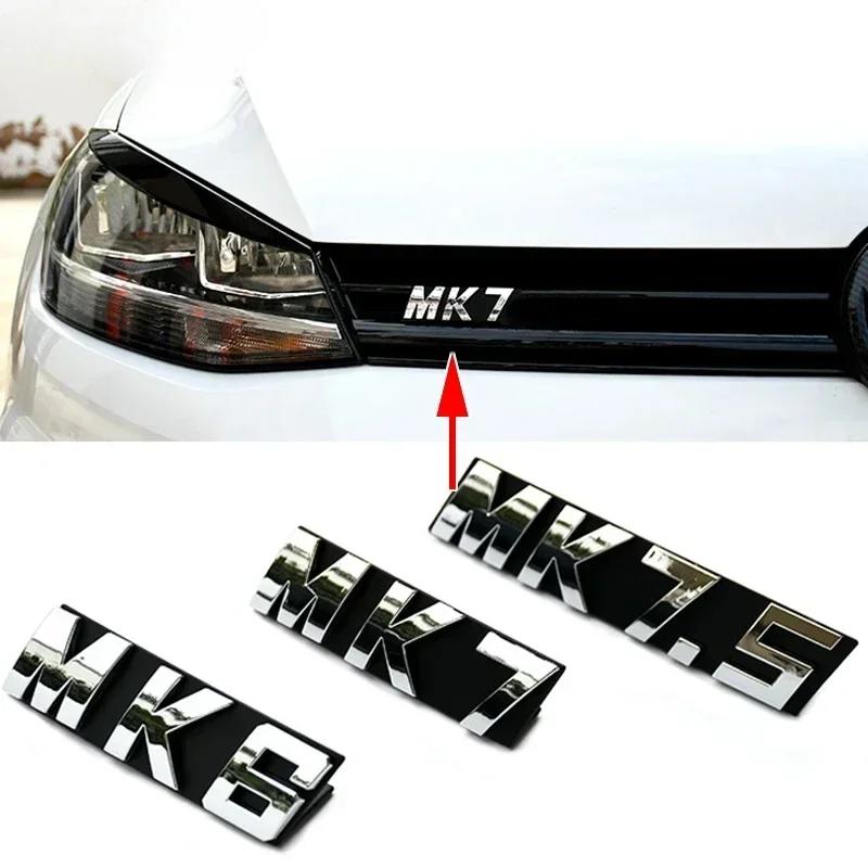 3D ABS Car Mm93 Styling Front Grille Emblem Badge Trims Decals Sticker For Volkswagen VW GOLF 6 7 MK6 MK7 MK7.5