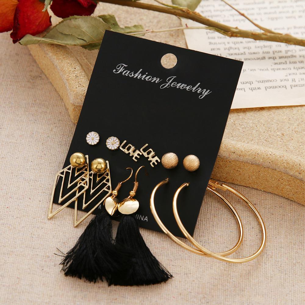 12 peça conjunto borla feminino brinco combinação conjunto 2022 moda feminina brinco pérola broche brinco boêmio