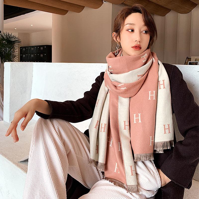 Herbst Winter Schal Damen Elegant Baumwollschal Weiche Warm