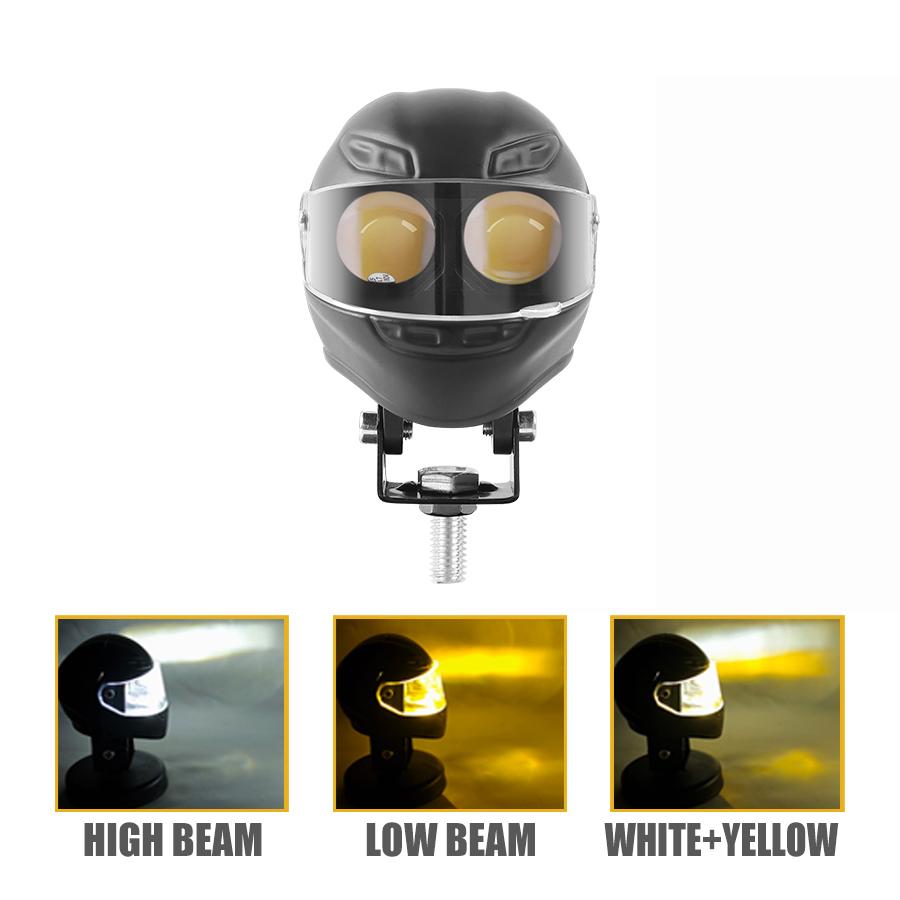 

Алюминиевая светодиодная фара для мотоцикла, белая, ближний/дальний свет, линза проектора, лампа для вождения квадроцикла/скутера, противотуманная фара, вспомогательная фара-прожектор 1 piece