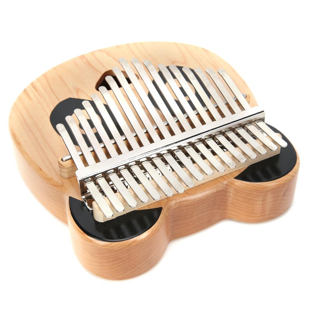 Kalimba Thumb Piano Maple Panda Music Instrument with Sticker for Children Beginner M‑7