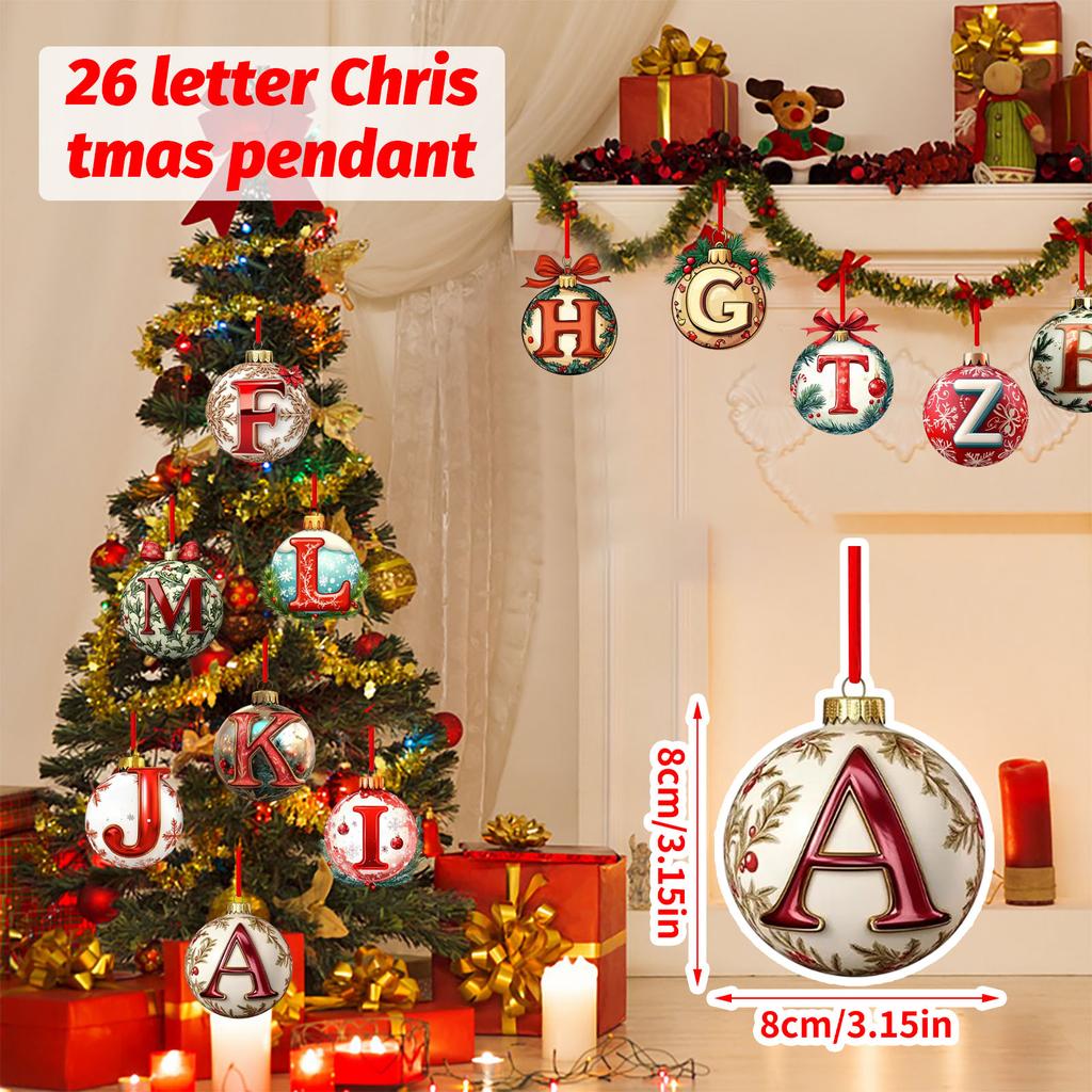 2D Christmas Decoration Pendant Christmas Tree Tag Theme Party Crafts Ornament
