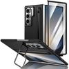 Luxury Multifunctional Lens Holder Touch Pen Case for Samsung Galaxy Z Fold 7 6 5 4 Shockproof Built-in Glass Screen Film Cover