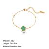 Popular Five-leaf Clover Bracelet Women's Single Flower Fritillary Bracelet Non-fading Simple and Versatile Jewelry