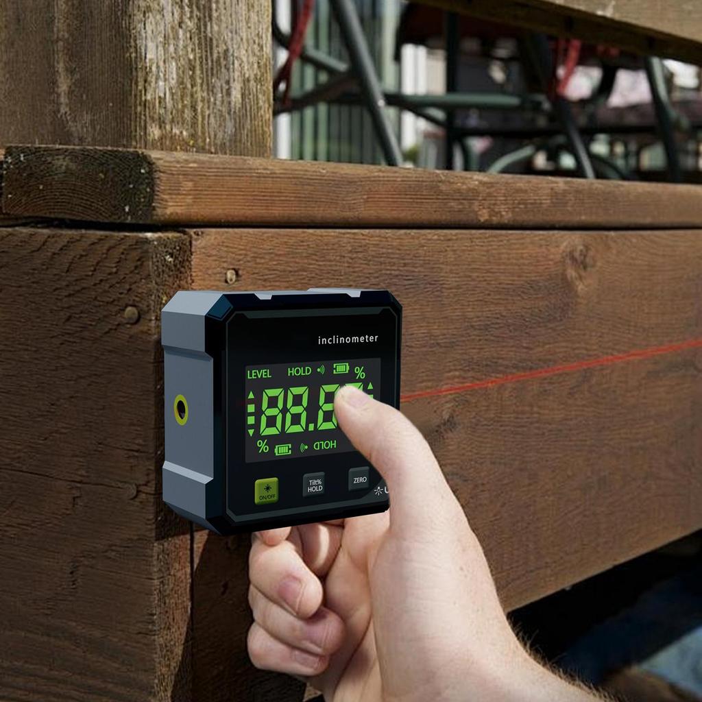 Digital Level Angle Gauge Laser Protractor Inclinometer Level Angle Finder Angle Cube Level Box With Backlight Construction tool