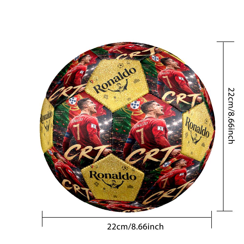 Ronaldo's Golden Celebration Soccer Ball Size 5 Football Machine-Stitched Indoor/Outdoor Universal Football perfect gift for sports enthusiasts